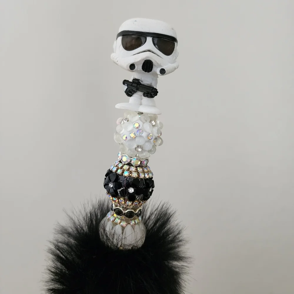 Star Wars Stormtrooper Doorable Beaded Pen Fluffy Pen Black Ink